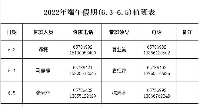 端午节值班表模板图片